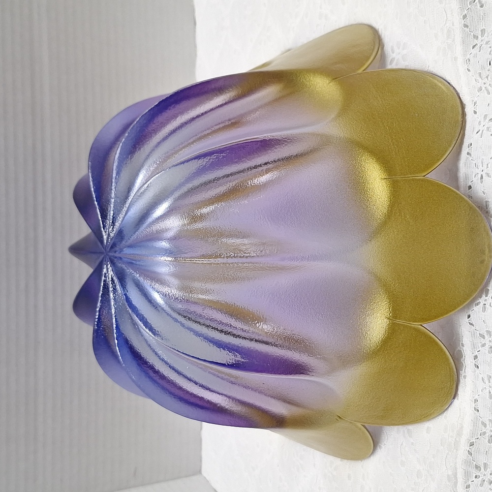 #AEF 3 Piece of Walther Glas Marrakech petal bowls And Plate gold and purple - Picture 3 of 16